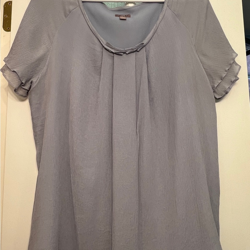 J. Jill Silk Ruffled Edge Sleeve Blouse